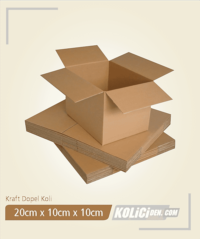 20x10x10 cm Hazır Kraft Dopel Koli