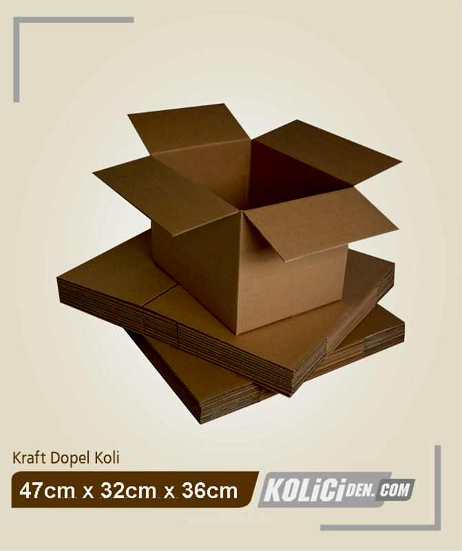 80x50x50 cm Hazır Kraft Dopel Koli